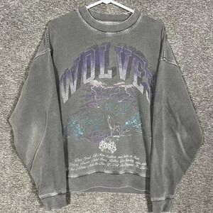 Darc Sport Sweatshirt Mens Small Gray Wolves Club Ohana Tour Graphic Fleece